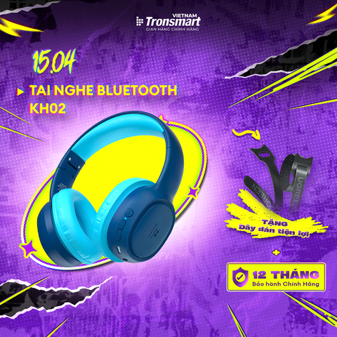 Tai nghe trẻ em Bluetooth 5.3 Tronsmart KH02 | 30 tiếng playtime | Giới hạn âm lượng an toàn | Bảo hành chính hãng 12 tháng