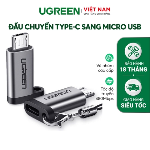 Đầu chuyển đổi MICRO USB đực sang TYPE C cái US282