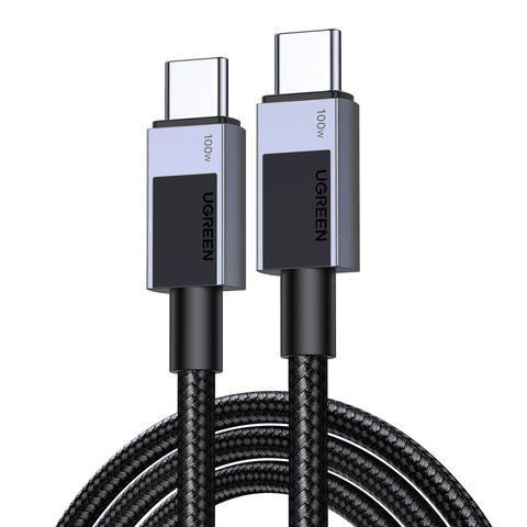 Cáp dữ liệu USB Type-c (45063),Truyền d.l từ máy tính ra đt dài 1m màu đen 5 lõi đ/k lõi 0,3-0,7mm, bọc nhựa PVC có đầu nối sẵn. Hãng Ugreen mới 100%