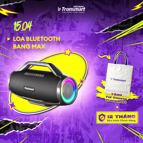 Loa Di Động Bluetooth 5.3 Tronsmart Bang Max 130W - Chống Nước IPX6 - Âm Thanh 3 Chiều - Chính Hãng - Bảo Hành 12 Tháng