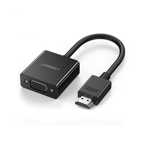 Cáp chuyễn HDMI to VGA Cao Cấp Ugreen 60738 60739 CM270 Hàng phân phối chính hãng - Đen