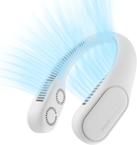 Quạt đeo cổ không cánh JISULIFE FA12R Tuabin đôi 4000mAh