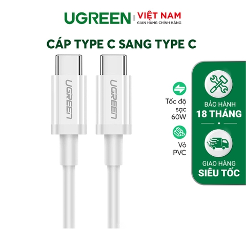 Cáp Type C to Type C Sạc nhanh Trắng US264