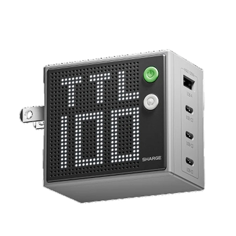 Sạc 3 cổng USB-C, 1 USB-A Sharge 100W model: S1U công nghệ GaN hỗ trợ PD3.1/AFC/PPS/QC4.0+/UFCS có LED