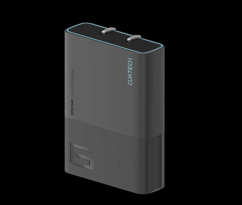 Bộ sạc CUKTECH 65W 2C Siêu mỏng AD652S