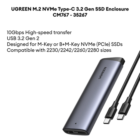 Hộp đựng ổ cứng SSD UGREEN CM767