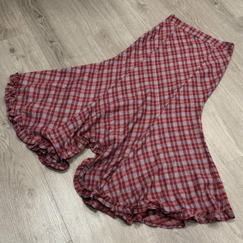[LS House] Chân Váy Caro Dài Vintage Nữ Tính - Dáng Xòe Cạp Cao Tôn Dáng