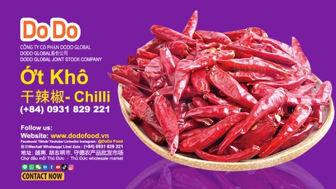 Ớt khô xuất khẩu  | DODO FOOD
