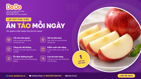 Lợi ích của ăn táo mỗi ngày?