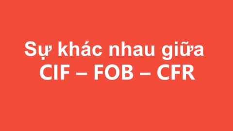 Sự khác nhau giữa CIF – FOB – CFR