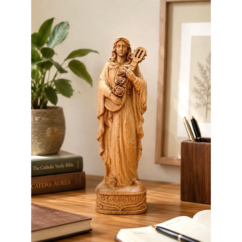 TƯỢNG THÁNH CECILIA, CAO 30CM