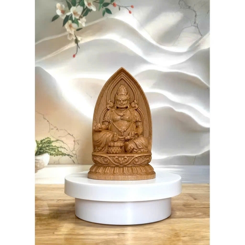 Tượng Hoàng Thần Tài, gỗ beech, cao 13cm