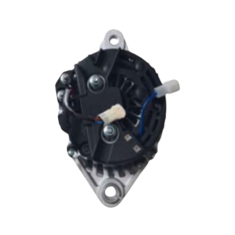 Máy phát điện Kobelco SK450-8 CAT E320D E320C 28V 100A puly 12 rãnh Ø80mm dây lệch - Thương hiệu KST