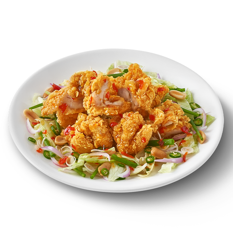 Spicy crispy chicken salad