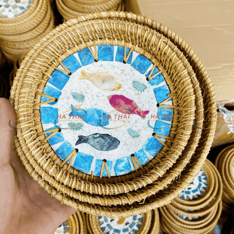 Fish Pattern Service Tray Set (ST-R02)