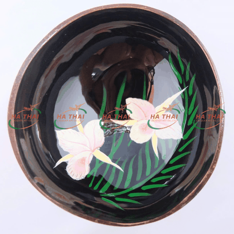 Orchid Lacquer Coconut Bowl - CB010