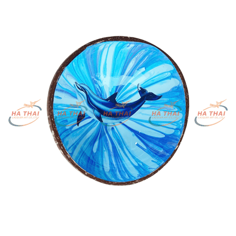 Exported Worldwide Whale Model Coconut Shell Bowls (CB056)