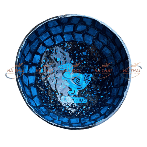 Blue Dodo Duck Mother-of-Pearl Coconut Bowl - MCB02