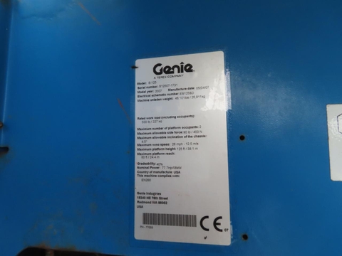 Xe nâng người Boomlift S125 NK CHÂU ÂU