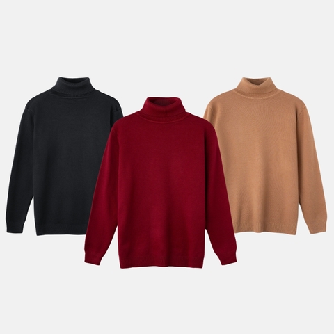 Áo Len Nam Nữ Cổ Lọ Quảng Châu Form Basic Dài Tay Dày Dặn Mềm Mịn Cực Ấm Hàn Quốc Nhiều Màu DYACI AL83