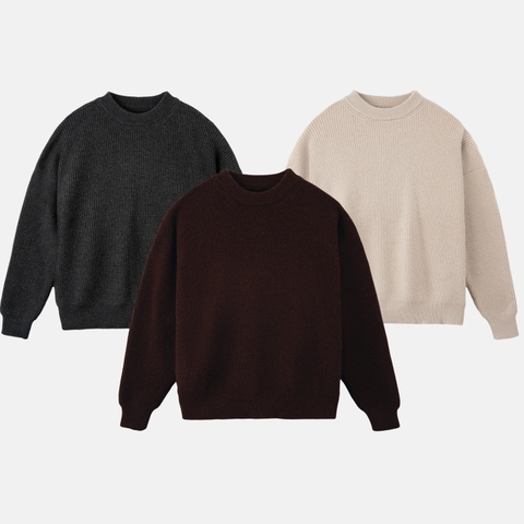 Áo Len Nam Boxy Cổ Tròn Dài Tay DYACI Kiểu Dáng Sweater Chất Nhiều Màu Phong Cách Hàn Quốc AL91