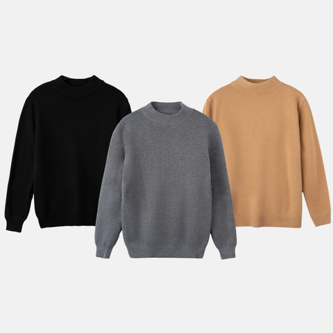 Áo Len Nam Nữ Quảng Châu 350gsm Lông Cừu DYACI Cổ Lọ 3 Phân Dài Tay Đẹp Ấm Thu Đông Hàn Quốc Nhiều Màu AL96