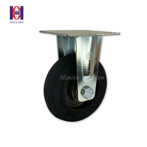 Bánh xe cao su khía phi 150 cố định