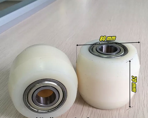 Bánh xe nylon trắng phi 80x70