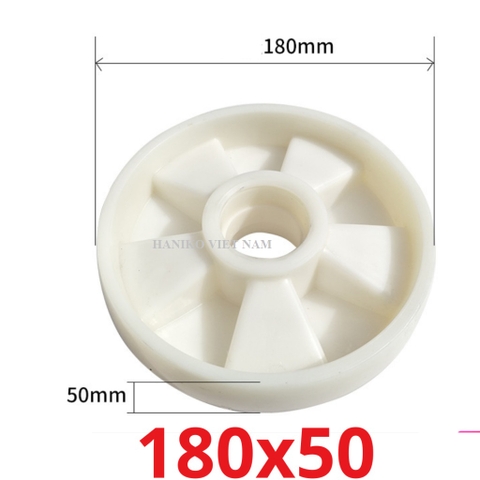 Bánh xe nylon trắng phi 180x50