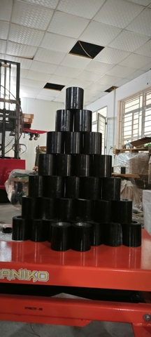 Bánh xe nâng PU đen 80x93 ko bi