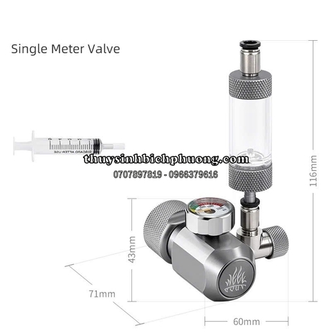 VAN CƠ CO2 WEEK AQUA 1 ĐỒNG HỒ -  SINGLE METER VALVE