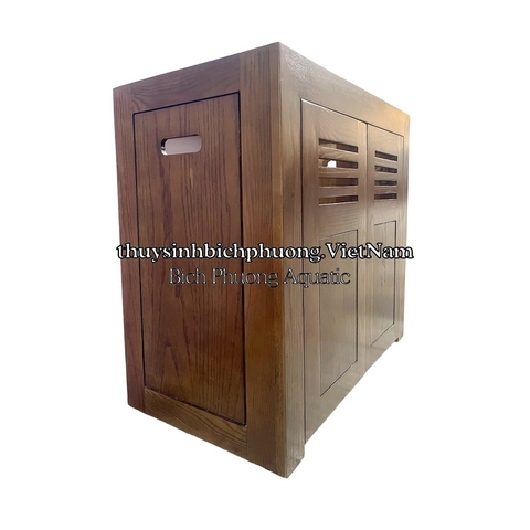 CHÂN TỦ GỖ SỒI TỰ NHIÊN MÀU NÂU ÓC CHÓ - AQUARIUM WOOD CABINET