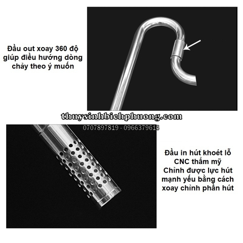 IN OUT INOX OUT XOAY MUFAN CÓ LỌC VÁNG