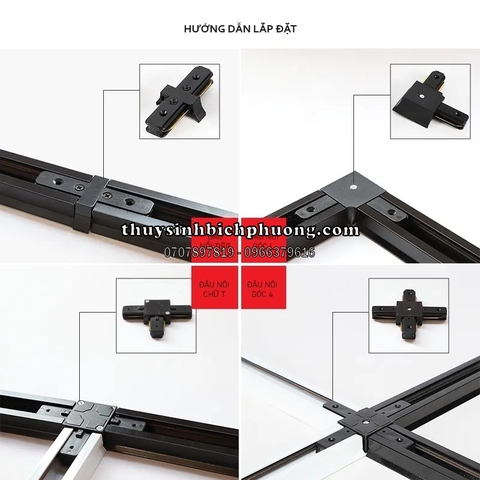 ĐẦU NỐI THANH RAY ĐÈN RỌI, ĐẦU NỐI THẲNG, NỐI GÓC THANH RAY