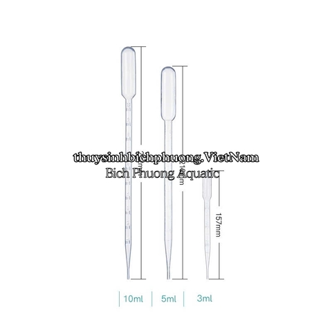 ỐNG NHỎ GIỌT PIPET NHỰA 3ML, 5ML, 10ML CHIA VẠCH – DÙNG HÚT DUNG DỊCH, ARTERMIA, HÚT CẶN
