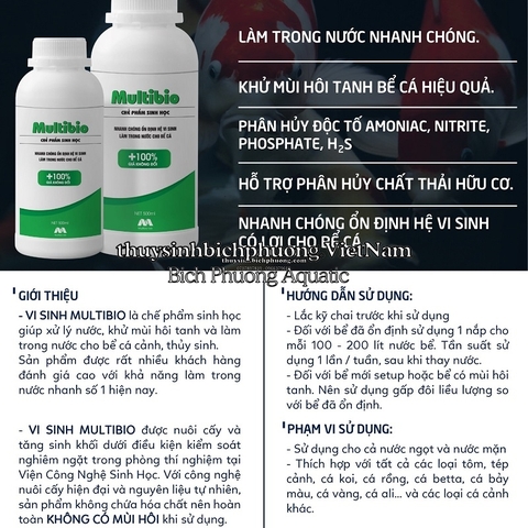 MULTIBIO 125ML 250ML 500ML - VI SINH CÁ CẢNH