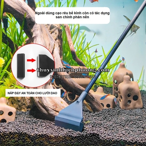 DAO CẠO RÊU NHÔM MUFAN VỆ SINH HỒ KÍNH