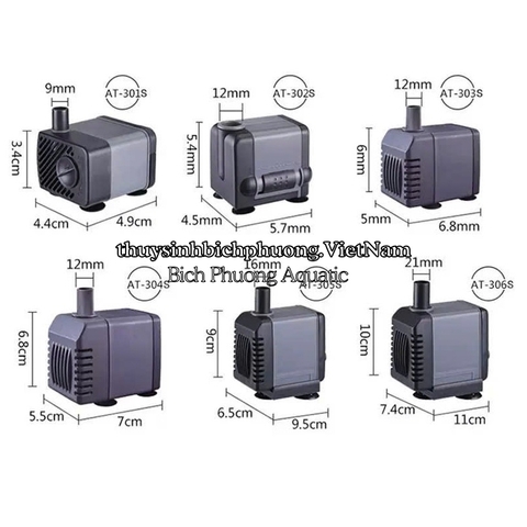 ATMAN AT - 301S | 302S | 303S | 304S | 305S | 306S - MÁY BƠM HỒ CÁ THỦY SINH