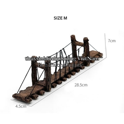 MÔ HÌNH CẦU TREO SIZE S, M, L - TRANG TRÍ HỒ CÁ, TIỂU CẢNH TERARIUM, PALUDARIUM