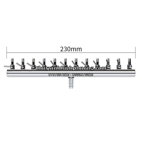 VAN CHIA OXY INOX CÓ KHÓA ĐIỀU TIẾT OXY PHI 8 - VAN CHIA 2, 4, 6, 8, 10, 12
