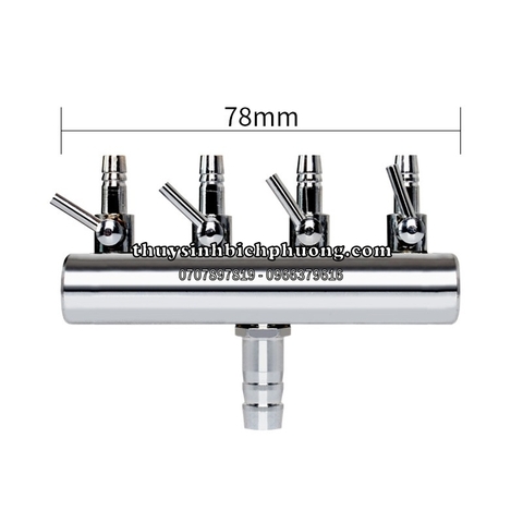 VAN CHIA OXY INOX CÓ KHÓA ĐIỀU TIẾT OXY PHI 8 - VAN CHIA 2, 4, 6, 8, 10, 12