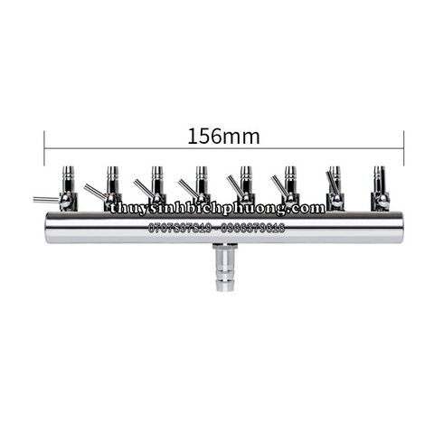 VAN CHIA OXY INOX CÓ KHÓA ĐIỀU TIẾT OXY PHI 8 - VAN CHIA 2, 4, 6, 8, 10, 12