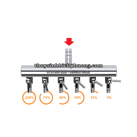 VAN CHIA OXY INOX CÓ KHÓA ĐIỀU TIẾT OXY PHI 8 - VAN CHIA 2, 4, 6, 8, 10, 12