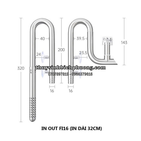 IN OUT INOX WEEK AQUA CÓ LỌC VÁNG FI12, FI16