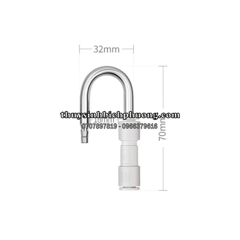 CO CHỮ U INOX TÍCH HỢP VAN 1 CHIỀU CO2 INOX WEEK AQUA CAO CẤP