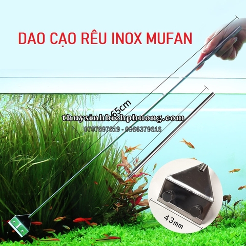 DAO CẠO RÊU INOX MUFAN - VỆ SINH HỒ KÍNH THỦY SINH