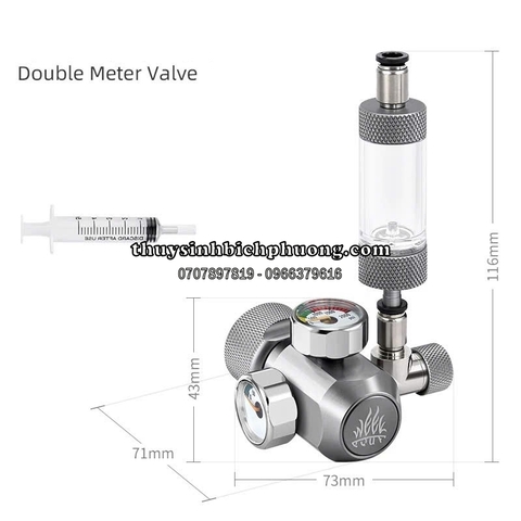 VAN CƠ CO2 WEEK AQUA 2 ĐỒNG HỒ - DOUBLE METER VALVE