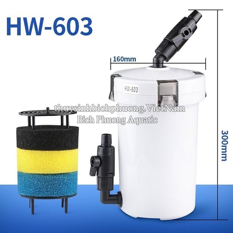 SUNSUN HW-602|603|604 - LỌC PHỤ CHO HỒ CÁ THỦY SINH