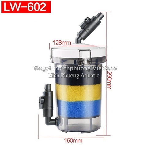 SUNSUN EW-602|603|604 -  LỌC PHỤ TRONG SUỐT CHO HỒ CÁ THỦY SINH