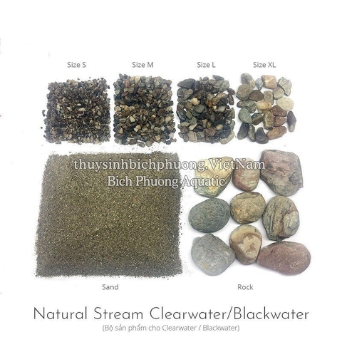 FEMOLAY NATURAL STREAM CLEARWATER / BLACKWATER - COMBO CÁT SẠN SỎI ĐÁ SUỐI TỰ NHIÊN